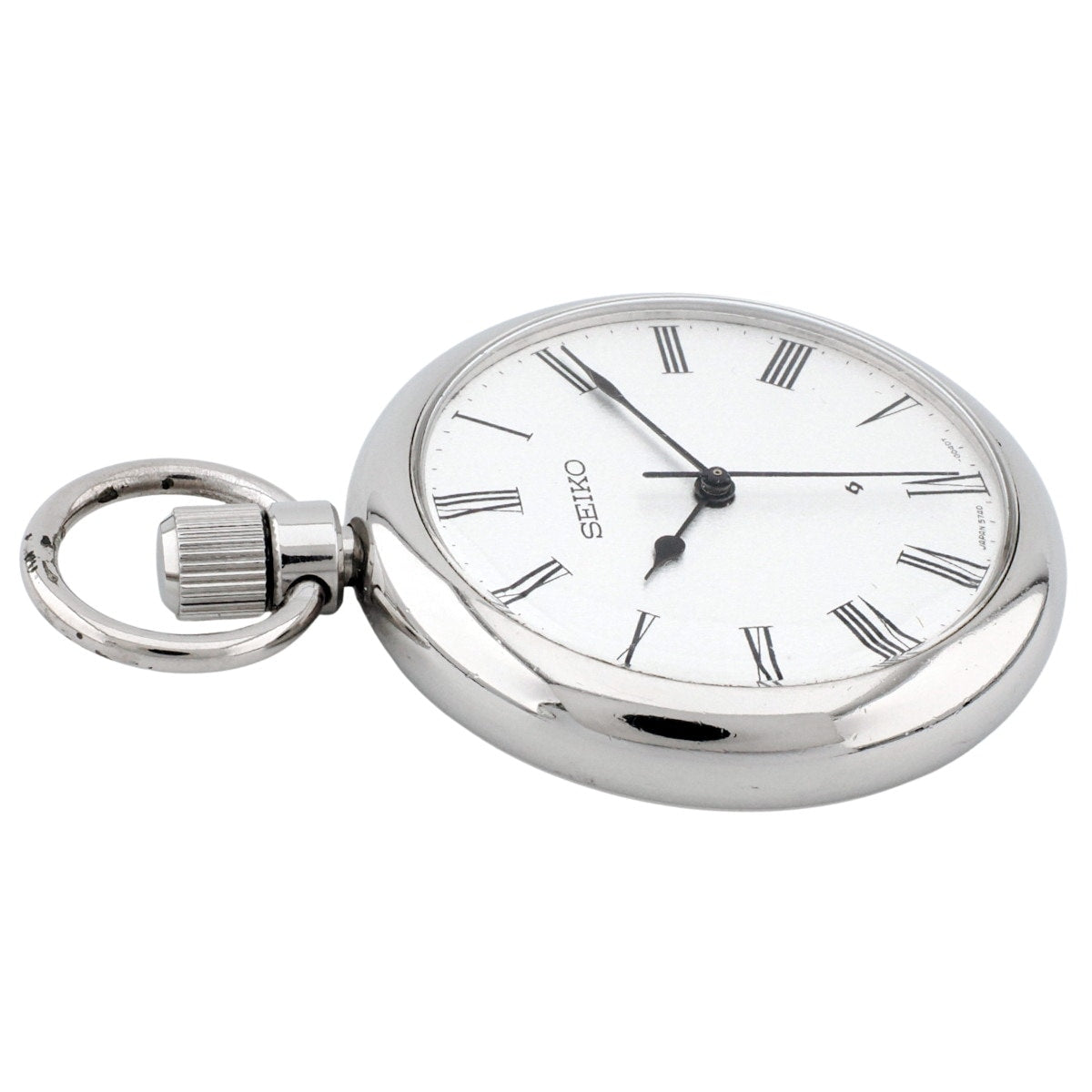 Seiko Pocket Watch 5740-0080, Stainless Steel, Roman Index, 10-Beat, Lord Marvel Cal. 5740C, Manual Wind, Serviced, Made in 1974 (Showa 49)