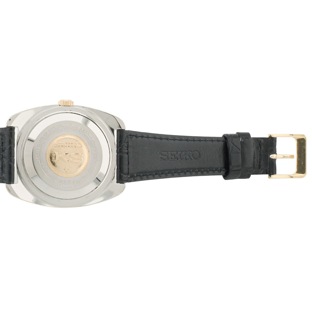 King Seiko 5621-7000 No-Date Cap Gold One-Piece Case KS Medallion Automatic, Serviced, Manufactured in 1969 (Showa 44)