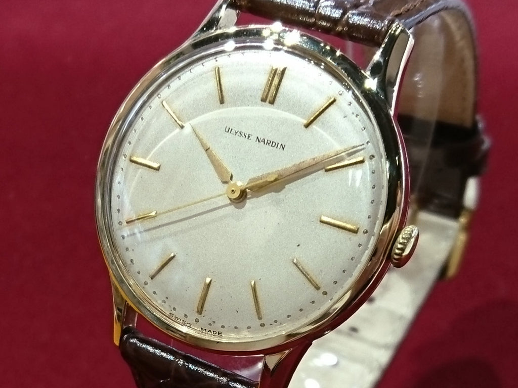 ユリスナルダン 18K 17石 手巻 OH済 1950年代