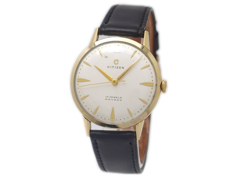 シチズン センターセコンド Cマーク 14KGF（金張り） 17石 手巻 OH済 1950年代 Citizen