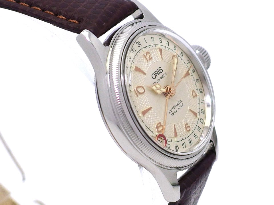 オリス ビッグクラウン ポインターデイト レディース 32mm 584 7400 自動巻 OH済 2000年代 USED