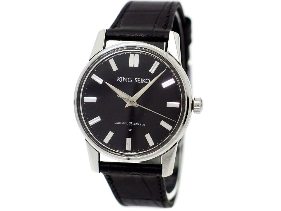 キングセイコー 1st 15034 SS リダン ブラック文字盤 25石 手巻 OH済 昭和38年製 Seiko