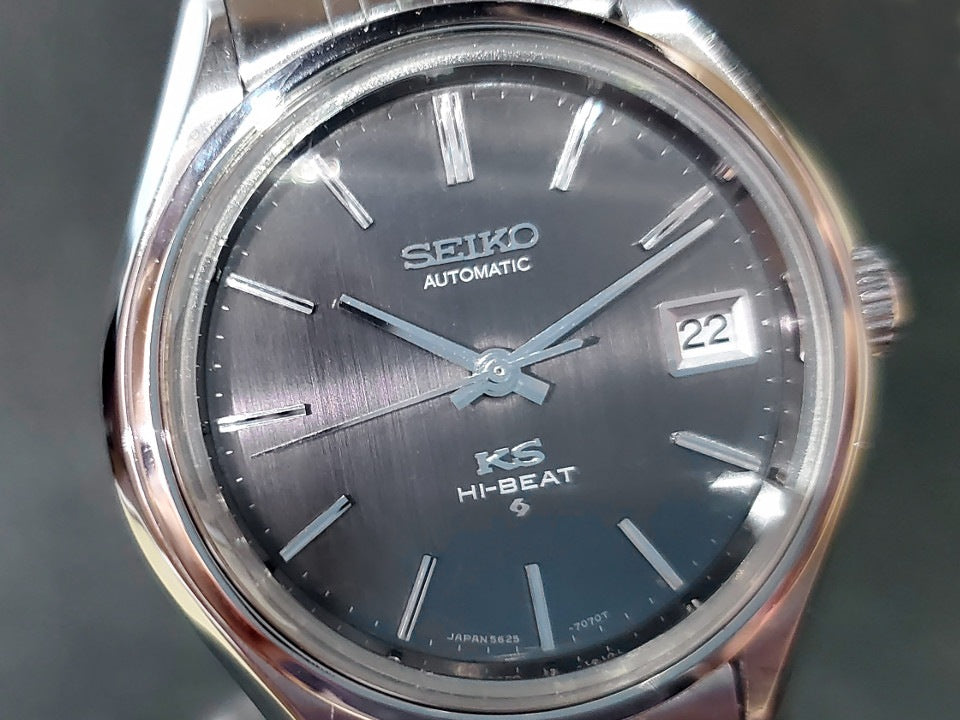 キングセイコー 5625-7120 ワンピースケース グレー文字盤 自動巻 OH済 昭和47年製 Seiko