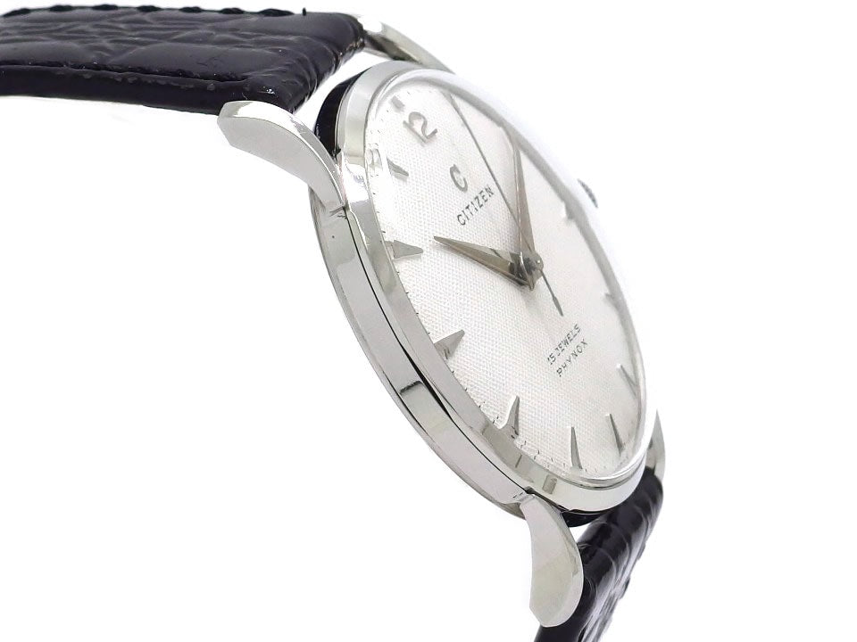 シチズン センターセコンド Cマーク くさび形インデックス 15石 手巻 OH済 1950年代 Citizen