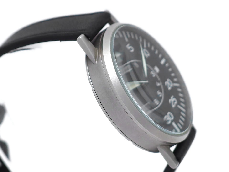 ラコ クオーツ デイト 42mm パイロットウォッチ 復刻 ロゴ無しモデル USED