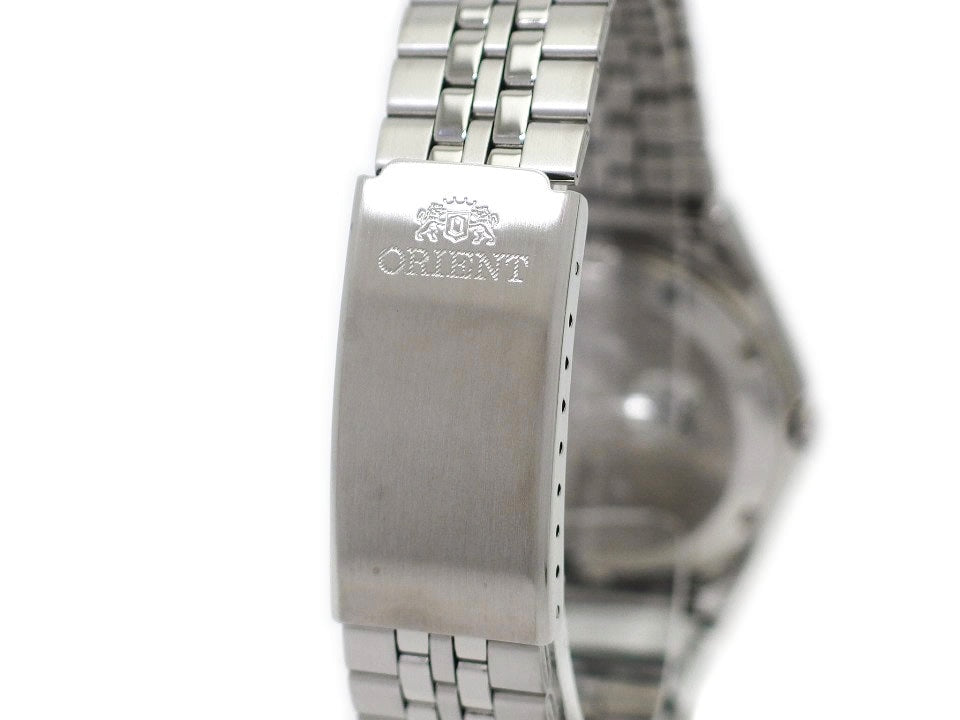 オリエント スリースター クリスタル SAB06006D8-B 青文字盤 日本製 逆輸入 自動巻 USED ORIENT