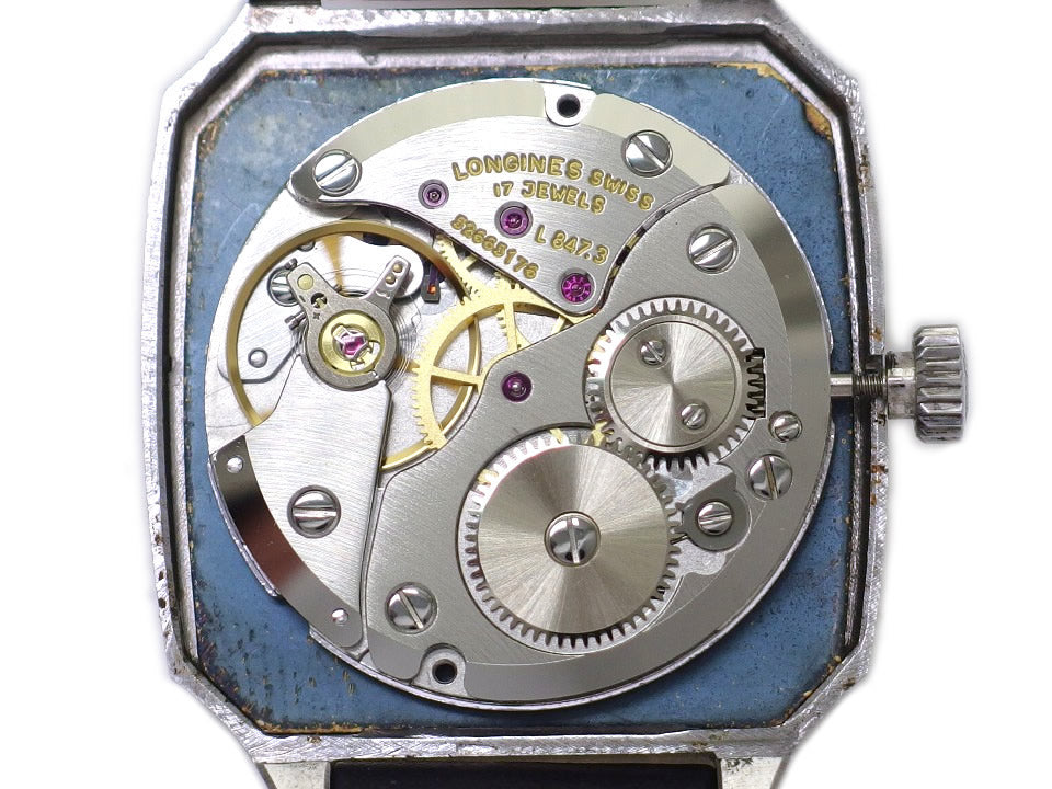 ロンジン Ref.4064-1 スクエア 薄型ケース 2針 Cal.L847.3 17石 手巻 OH済 1970年代
