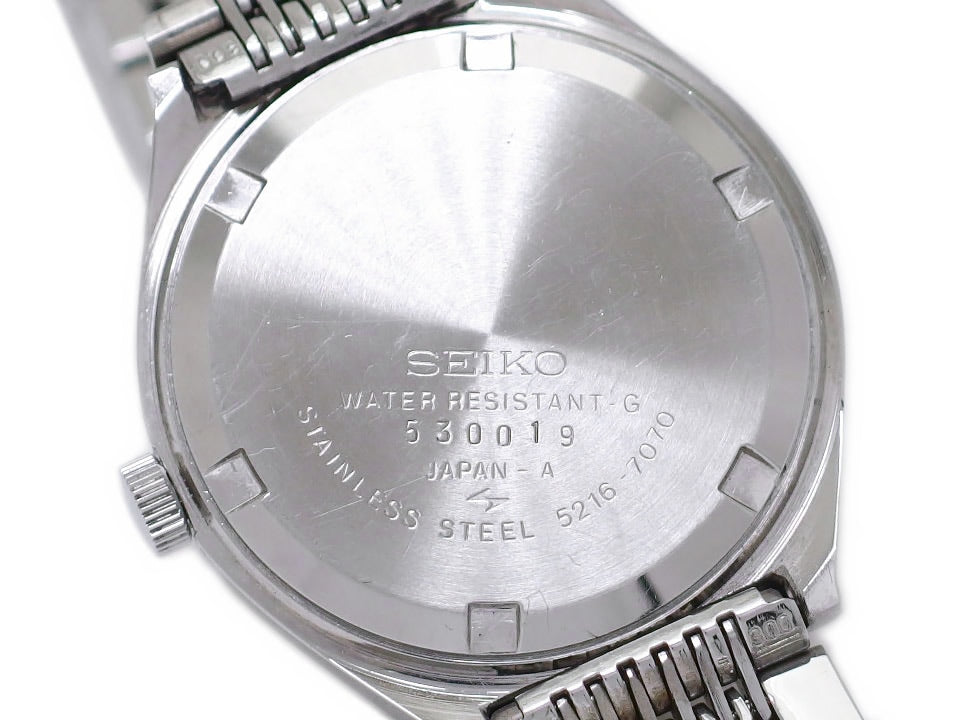 セイコー ロードマチック スペシャル 5216-7070 グラデーション青文字盤  カットガラス 純正ブレス 23石 自動巻 OH済 昭和50年/1975年製 Seiko