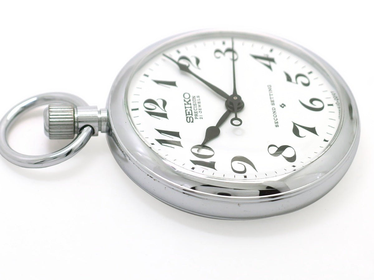 セイコー プレシジョン 懐中時計 6110-0010 Cal.6110A 21石 手巻 OH済 昭和47年/1972年製 Seiko