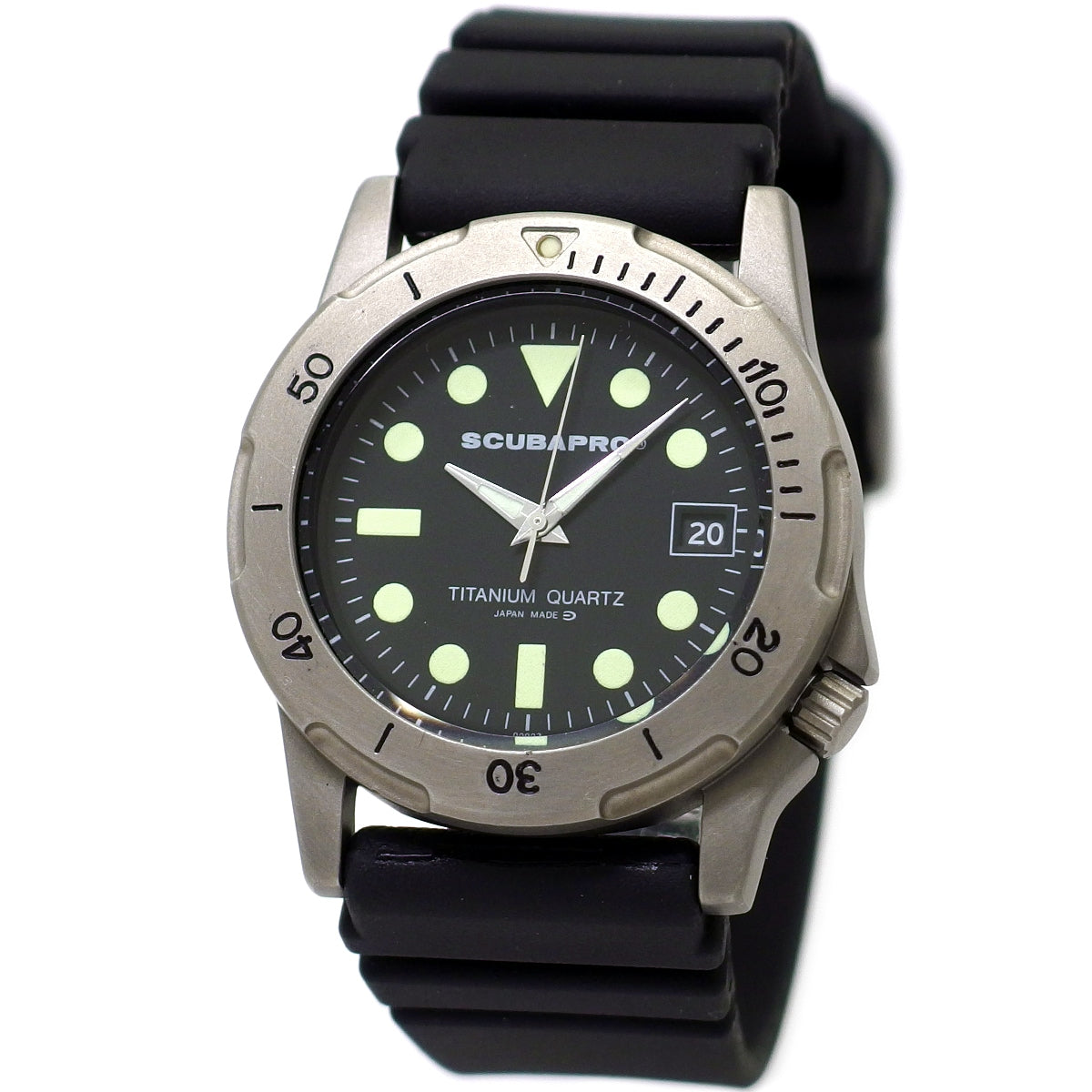 スキューバプロ N0876 39mm チタニウムケース 日本製 クオーツ USED SCUBAPRO