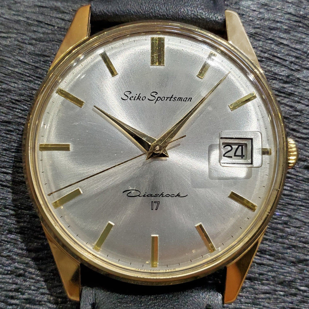 セイコー スポーツマン17 6602-1990 金メッキ Cal.6602B 17石 手巻 OH済 昭和40年/1965年製 Seiko