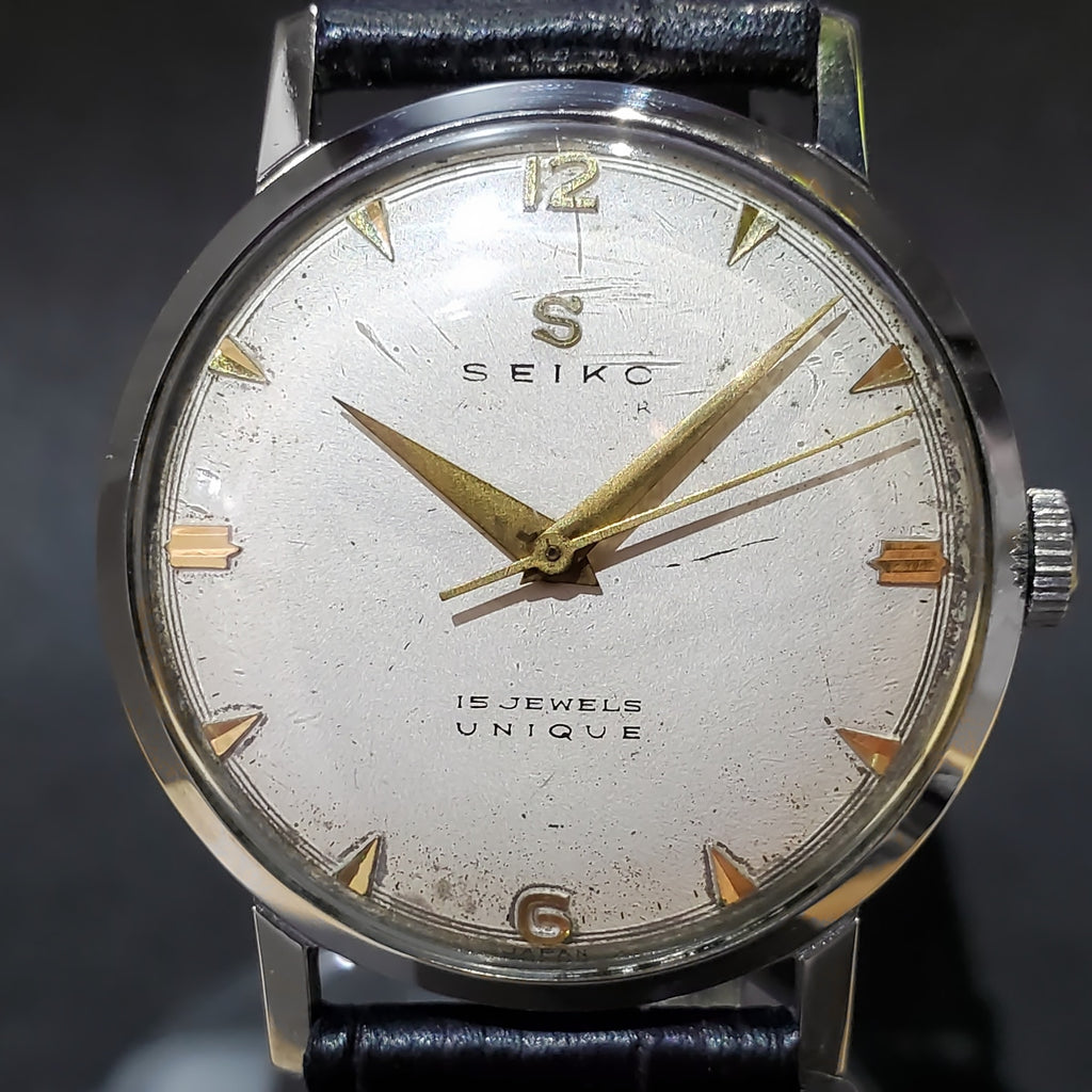 セイコー ユニーク Sマーク J13012 赤色機械 15石 手巻 OH済 昭和32年製/1957年製 Seiko