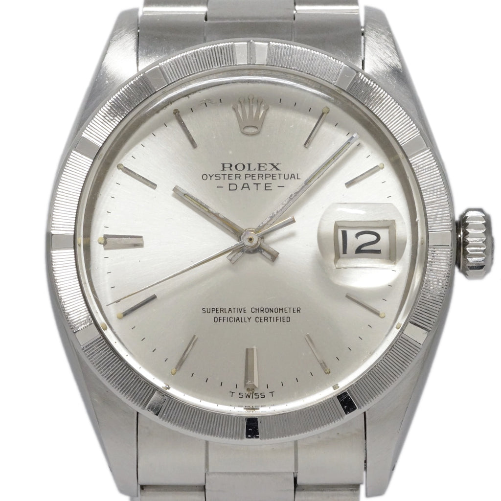ロレックス オイスターパーペチュアルデイト エンジンターンドベゼル Ref.1501 Cal.1570 自動巻 OH済 1966年製 Rolex