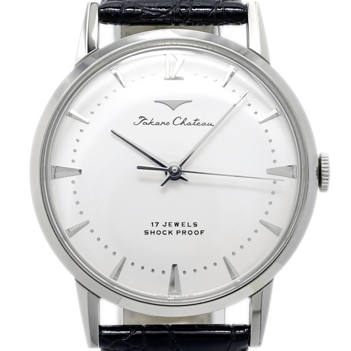 Ricoh Takano Chateau Reissue, White Dial, Stainless Steel Case, with Box and Papers, 17 Jewels, Manual-Wind, Serviced, Released in 1998, USED