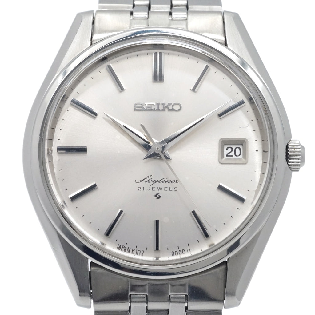 セイコー スカイライナー 6102-8000 デイト Cal.6102A 21石 手巻 OH済 昭和47年/1972年製 Seiko