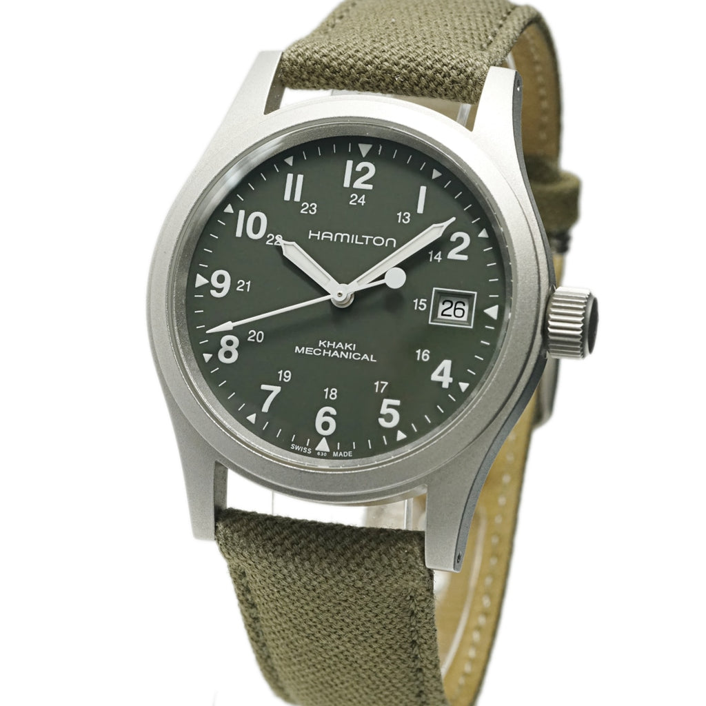 ハミルトン カーキ メカニカル 38mm H694190 グリーン文字盤 Cal.2804-2 手巻き USED Hamilton
