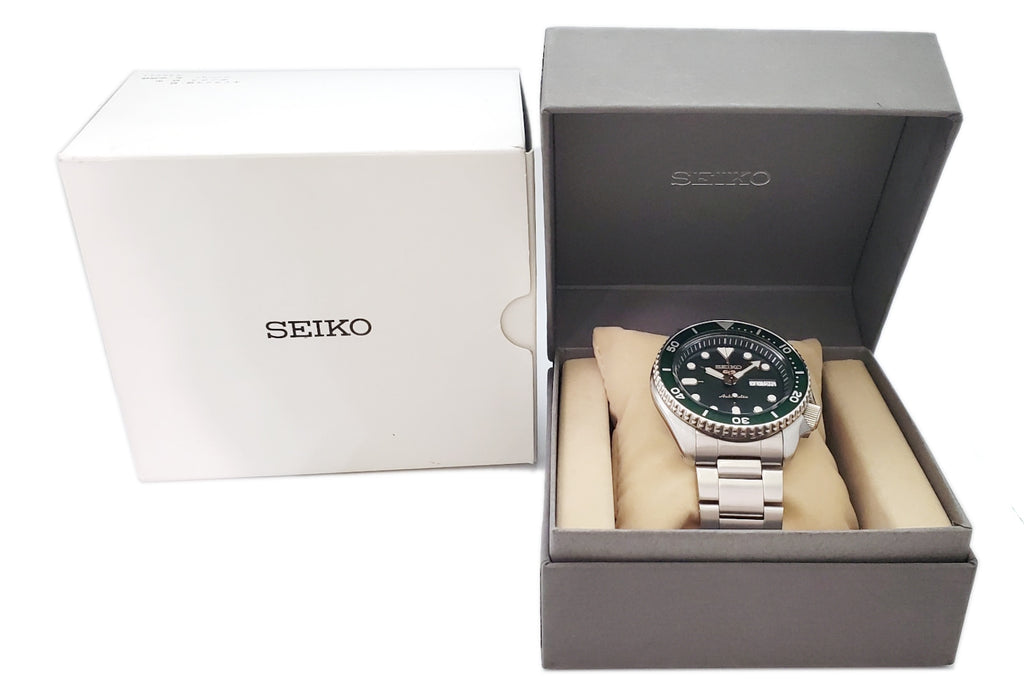 セイコー ５スポーツ メカニカル グリーン文字盤 4R36-07G0 自動巻 現行モデル USED Seiko