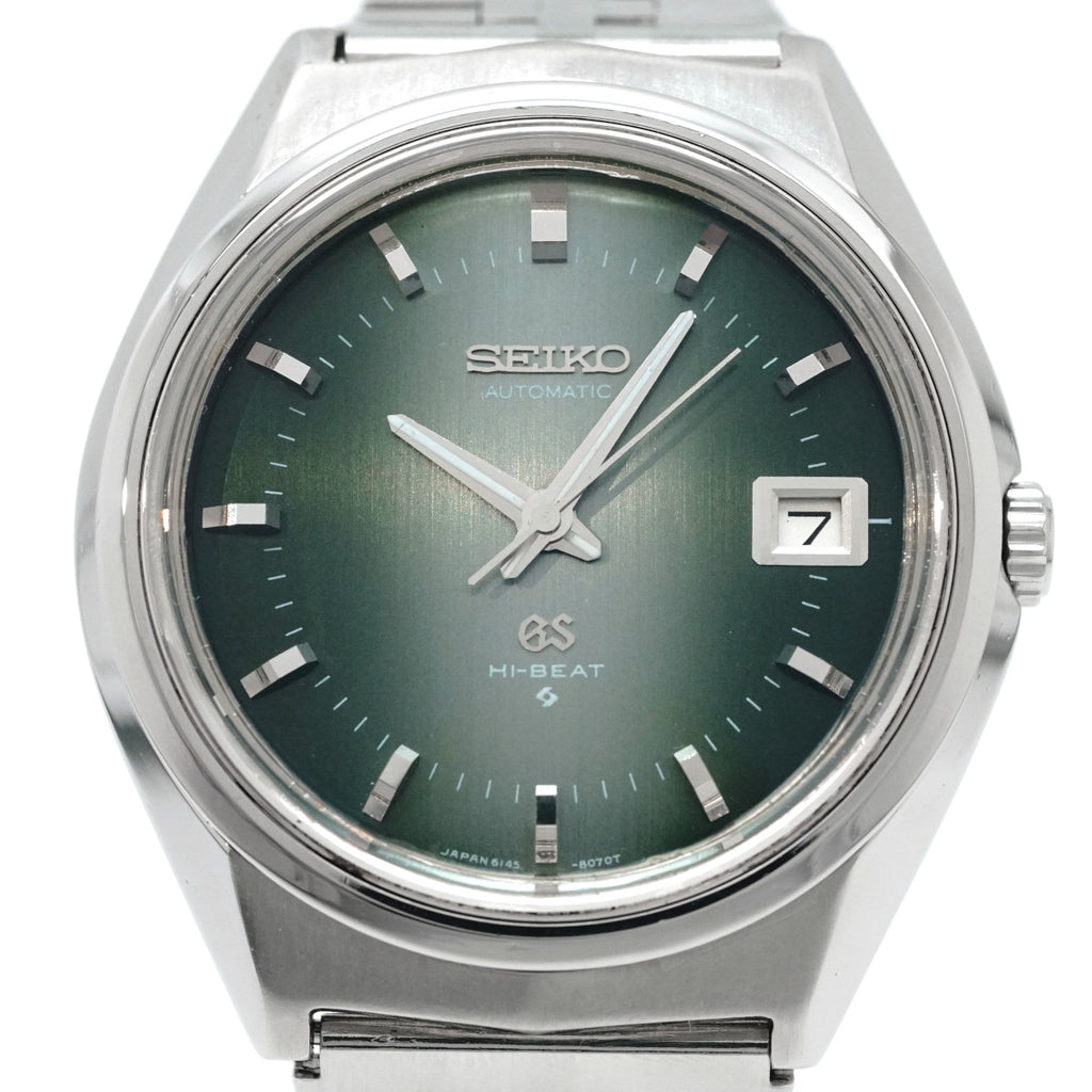 グランドセイコー 6145-8050 後期型 グリーン文字盤 自動巻 OH済 昭和47年/1972年製 Seiko