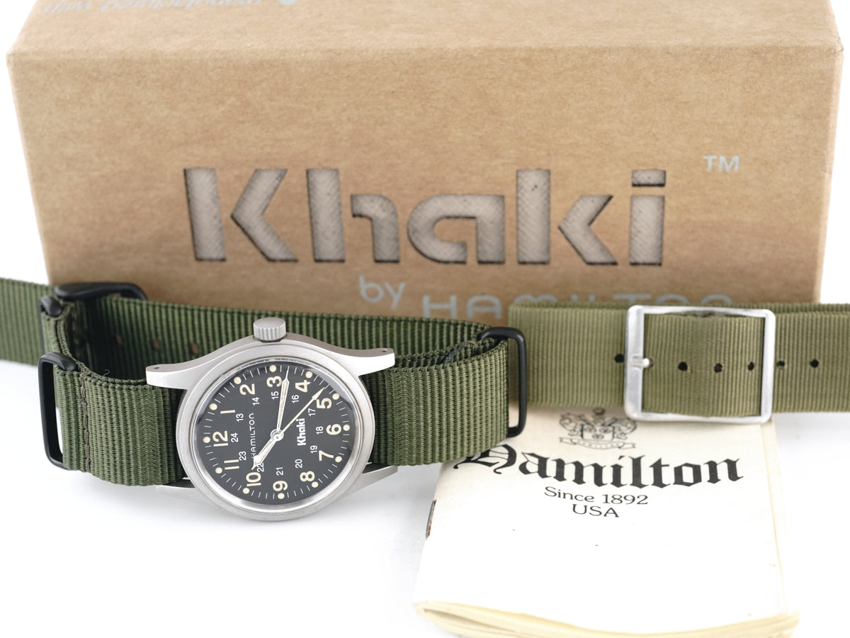 Hamilton Khaki 9415A 33mm Black Dial Cal.2801-2 17 Jewels Manual Winding 1990s USED Hamilton