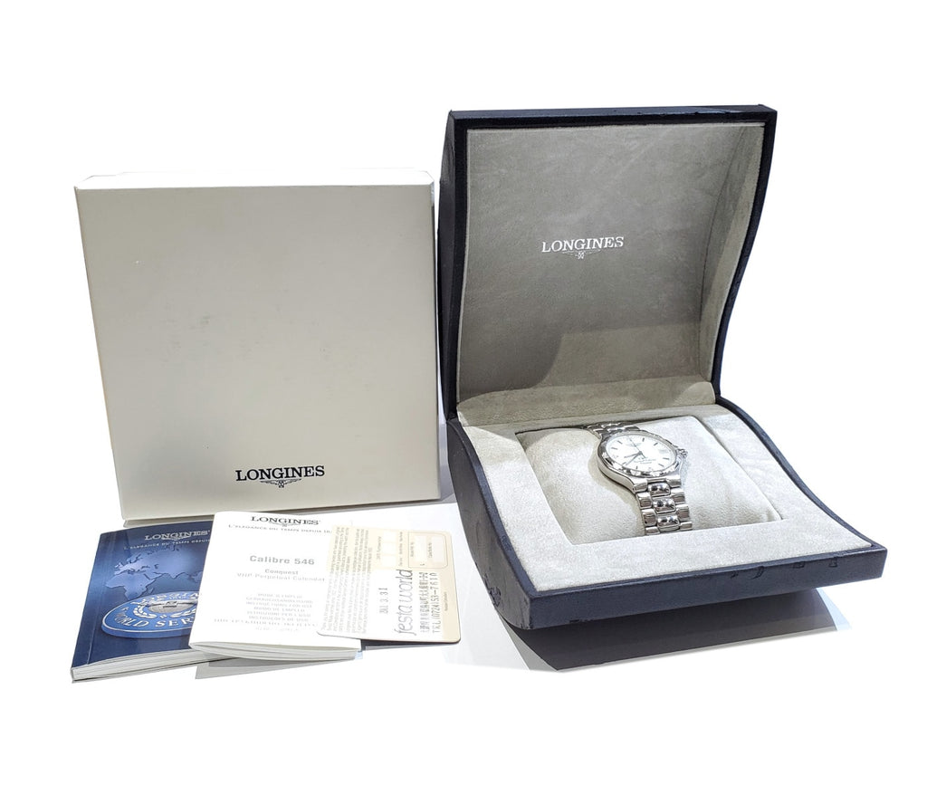 ロンジン コンクエスト パーペチュアルカレンダー L1.627.4 クオーツ 2001年購入 USED Longines