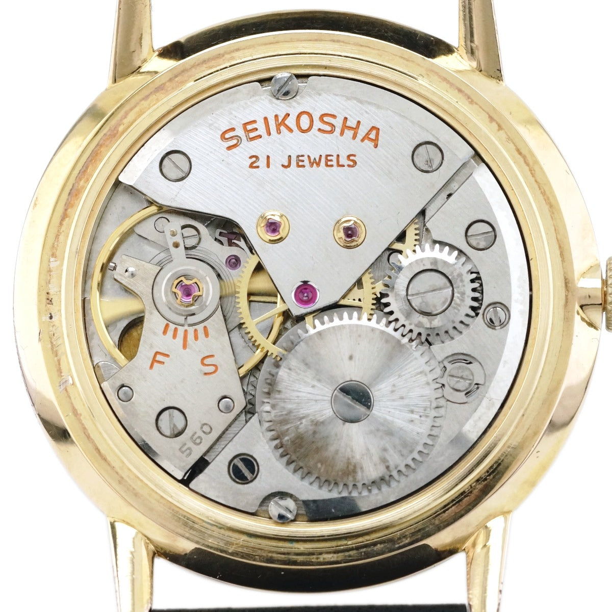 セイコー クラウン J15003E 金メッキケース Cal.560 21石手巻 OH済 昭和37年/1962年製 Seiko