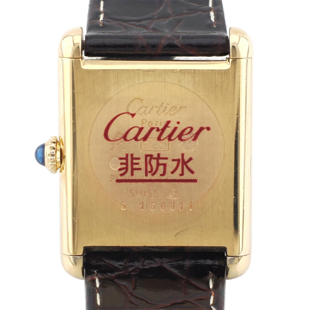 Cartier Must Tank LM, manual-wind, with international lifetime warranty, fully serviced by the manufacturer, purchased in 1981