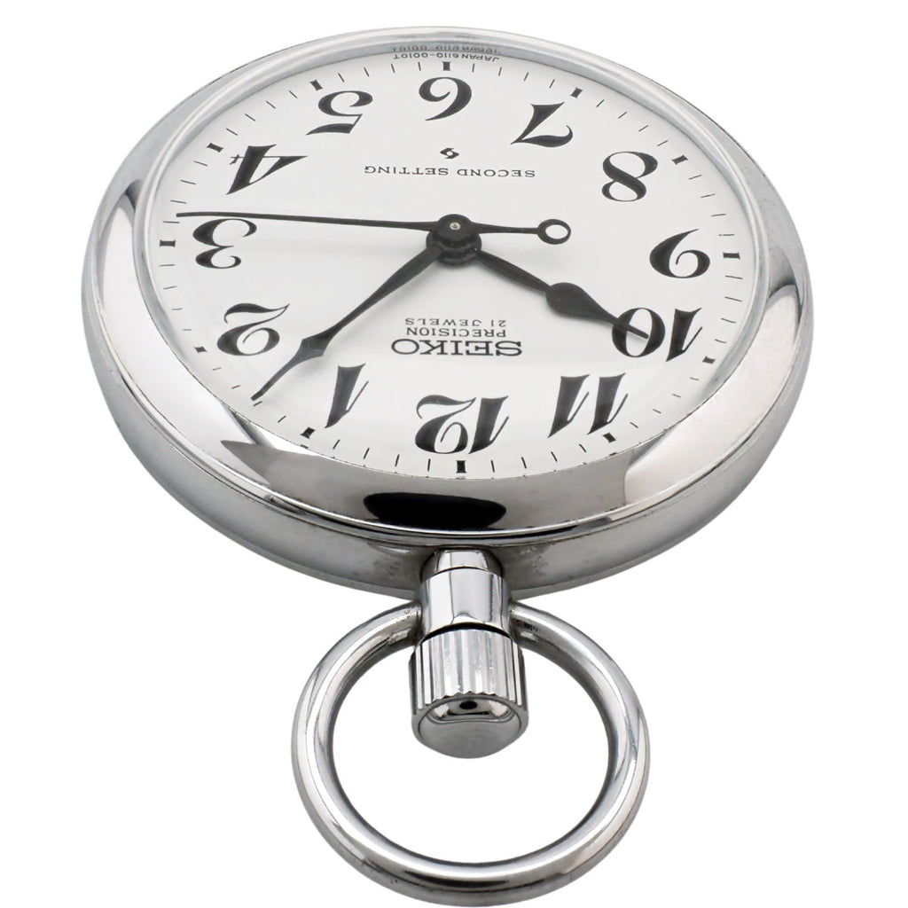 セイコー プレシジョン 懐中時計 6110-0010 Cal.6110A 21石 手巻 OH済 昭和51年/1976年製 Seiko