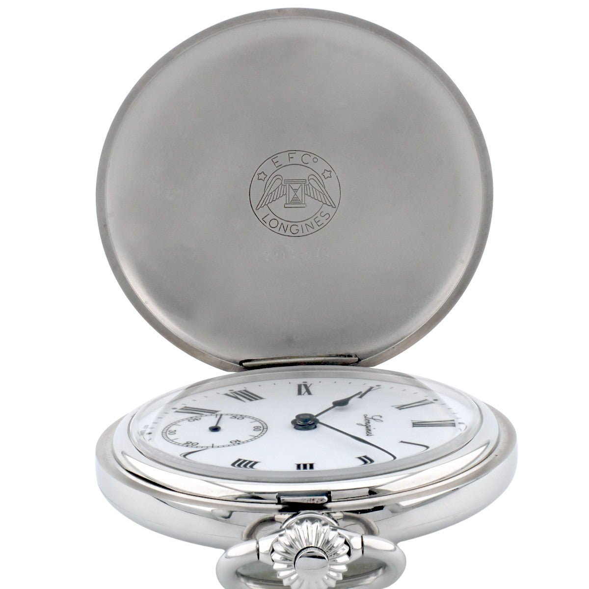 Longines Heritage Collection Pocket Watch L7.012.4.21.1 c. 2007 Unitas 6498 Hand-Wound Serviced USED Longines