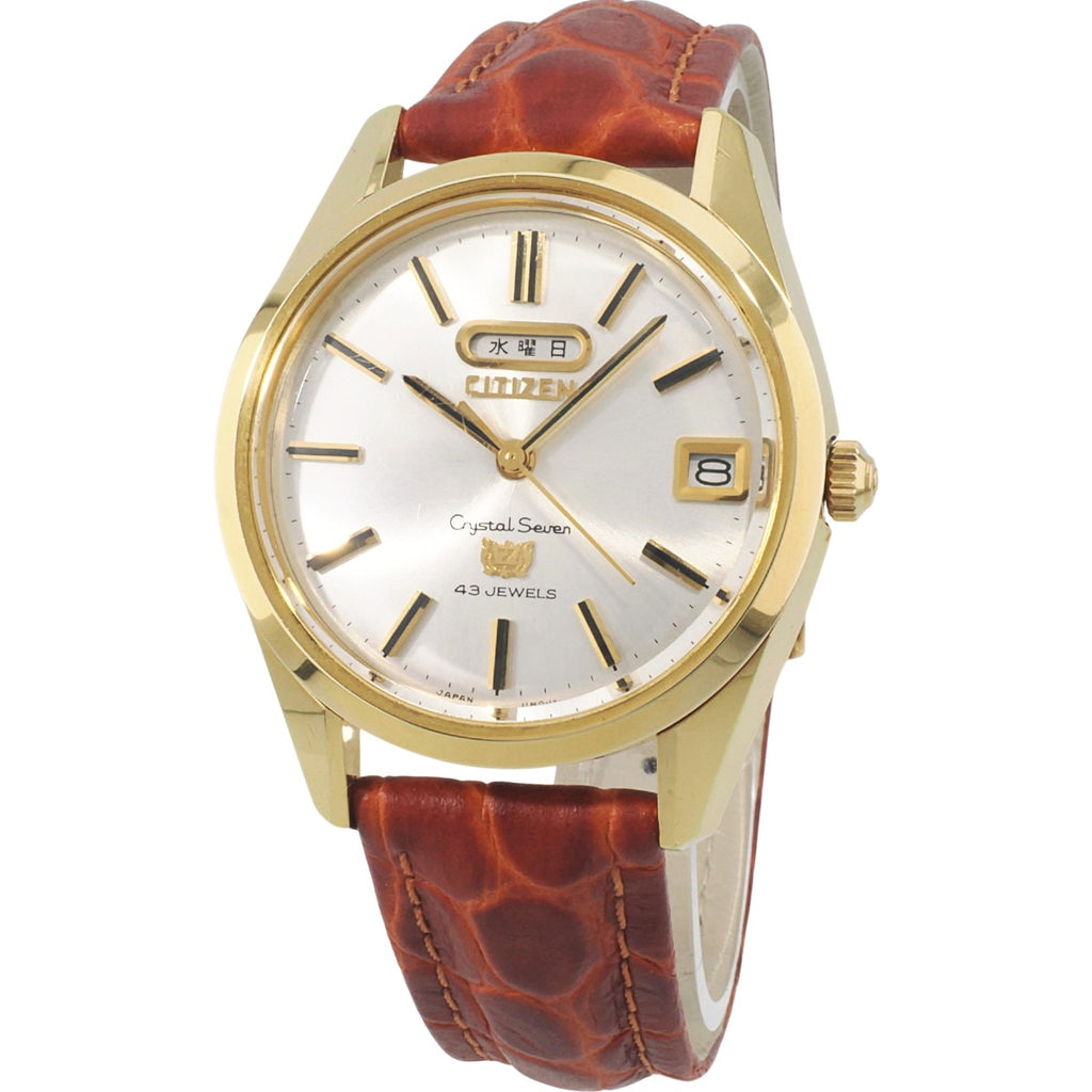 Citizen Crystal Seven 43 Jewels Gold Filled ACSF2924-Y Cal.5204 Automatic Winding Overhauled Manufactured in 1967