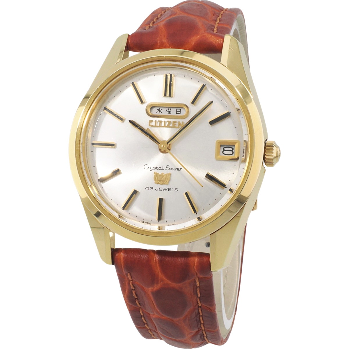 Citizen Crystal Seven 43 Jewels Gold Filled ACSF2924-Y Cal.5204 Automatic Winding Overhauled Manufactured in 1967