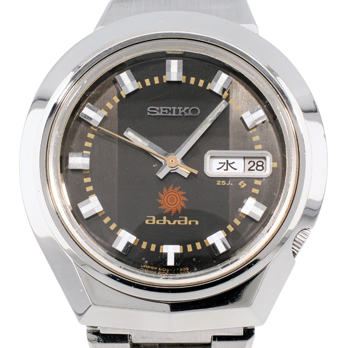 セイコー アドバン 6106-7560 上下非対称ケース 純正ブレス 自動巻 OH済 1972年製（昭和47年）