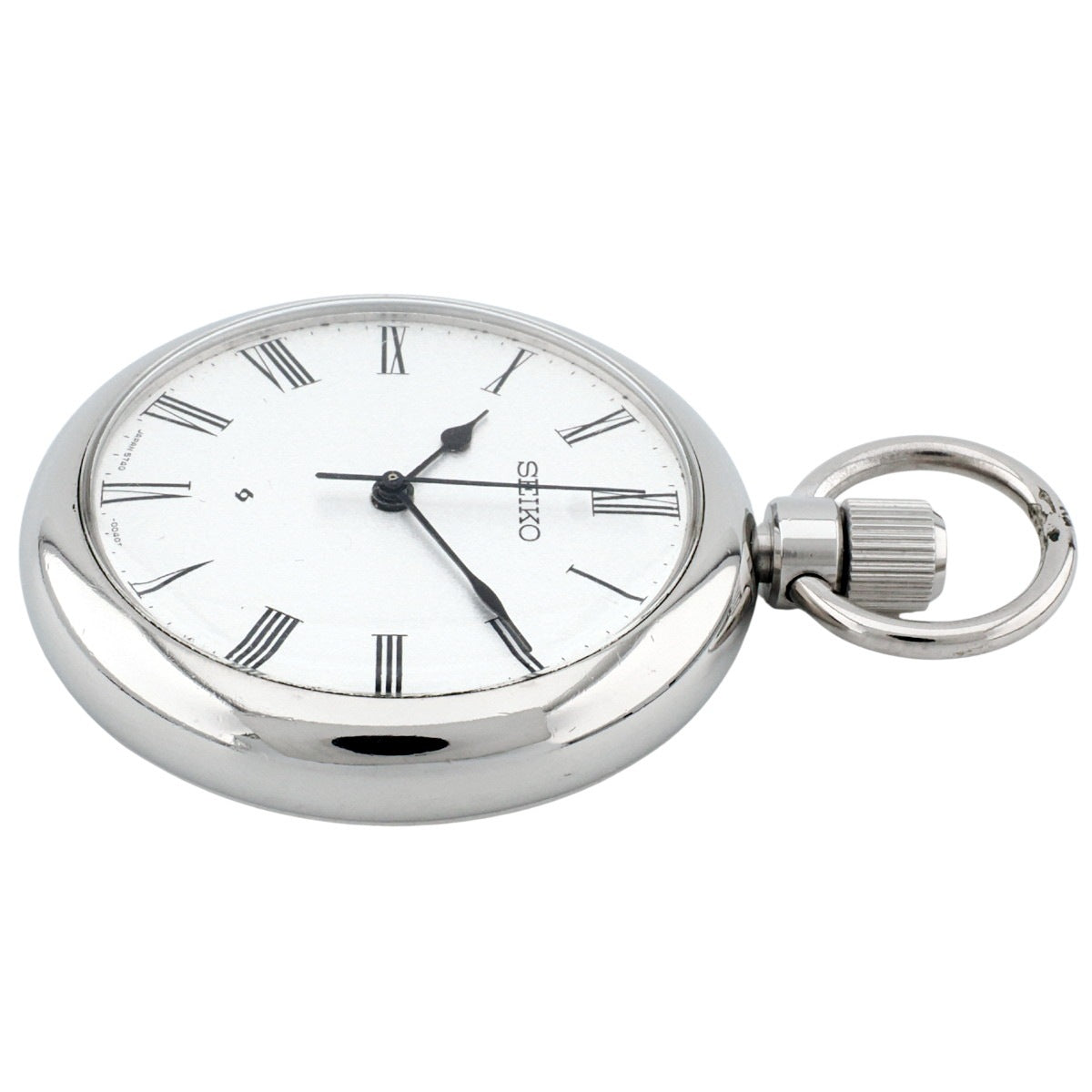 Seiko Pocket Watch 5740-0080, Stainless Steel, Roman Index, 10-Beat, Lord Marvel Cal. 5740C, Manual Wind, Serviced, Made in 1974 (Showa 49)