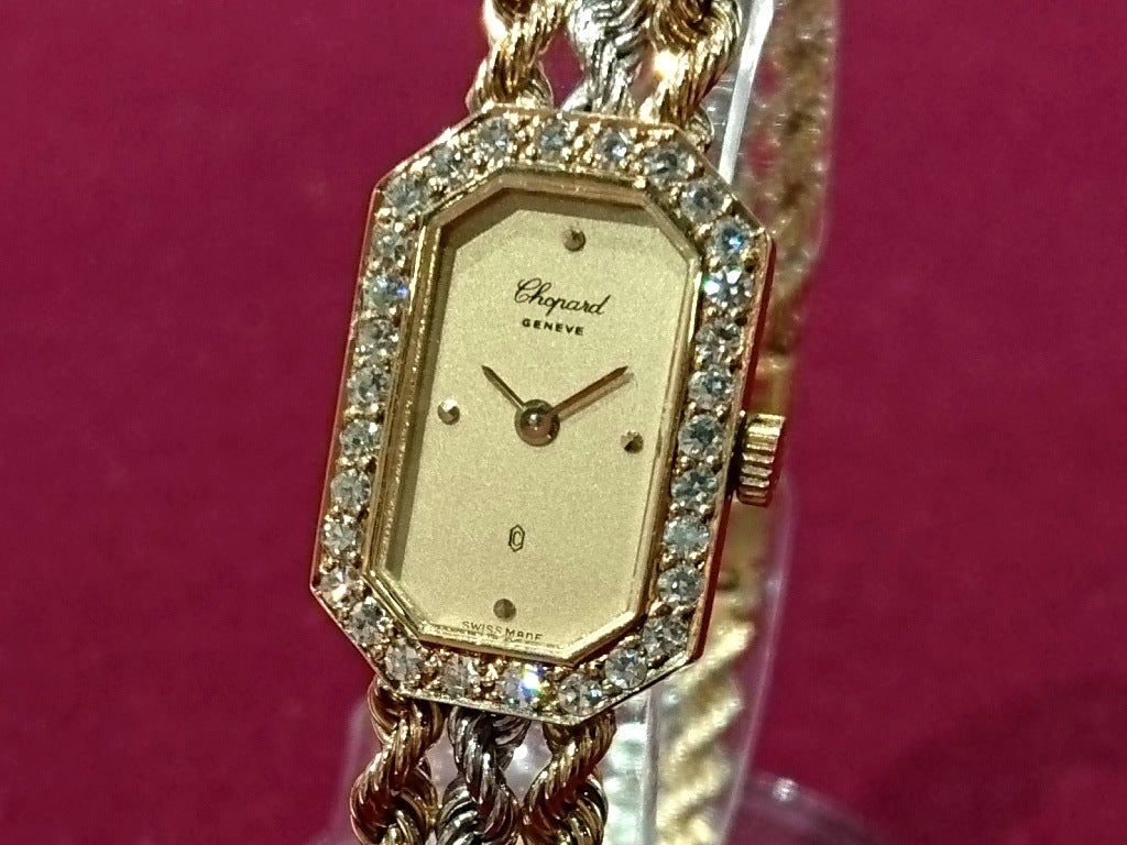 ショパール 18K 30Pダイヤモンド Ref.10/4264Q レディース クォーツ 1980年代