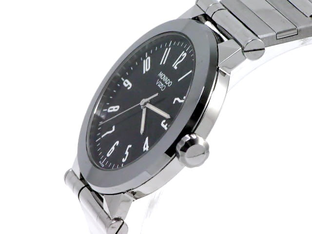 Movado Vizio Ref.83 C2 878 Black Dial Original Bracelet Quartz USED