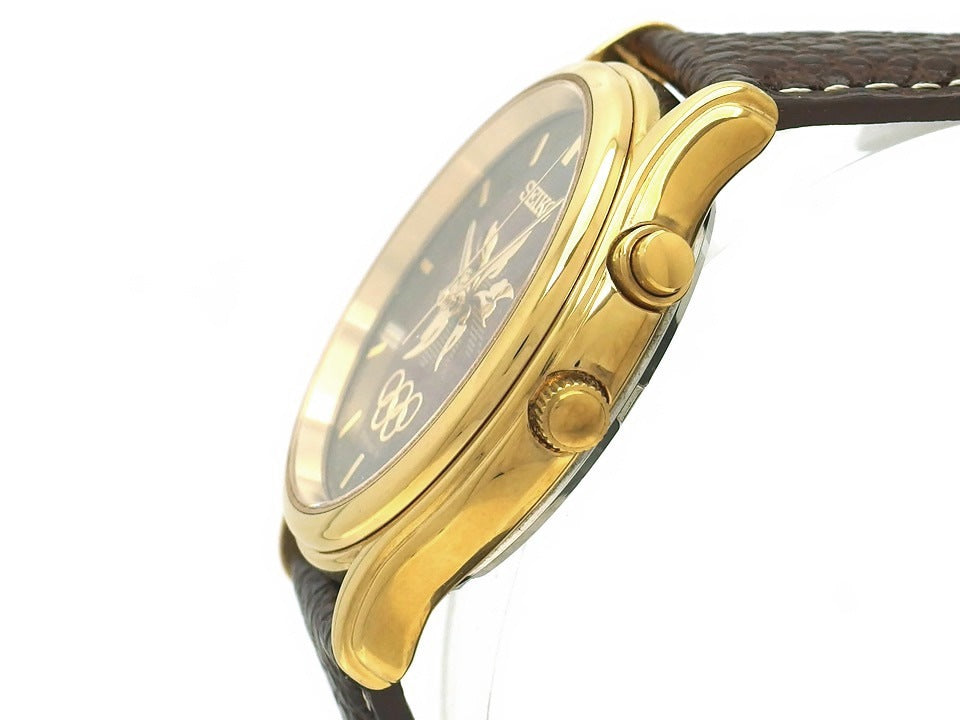 セイコー 長野オリンピック記念 5M42-0F60 漆モデル キネティック 1998年 付属品なし USED Seiko