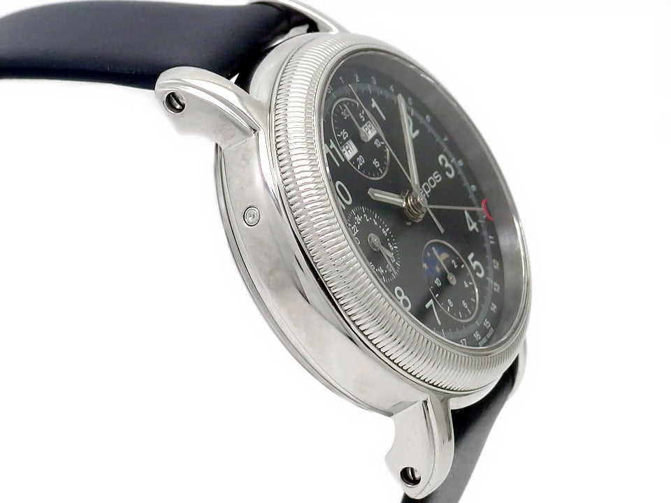 エポス クロノグラフ 3214 トリプルカレンダー ムーンフェイズ バルジュー7751 自動巻 OH済 USED