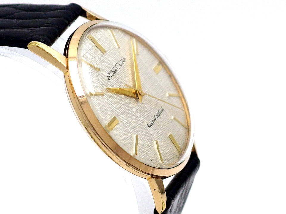 セイコー クラウン 15002 GP 格子文字盤 Cal.560 21石手巻 OH済 1960年代 Seiko