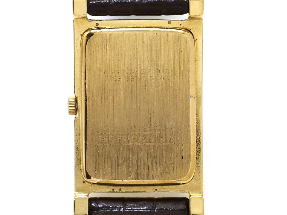 グリュエン カーベックス フランクリンミント社復刻モデル 金メッキケース ３面カット風防 クオーツ 1990年代 USED