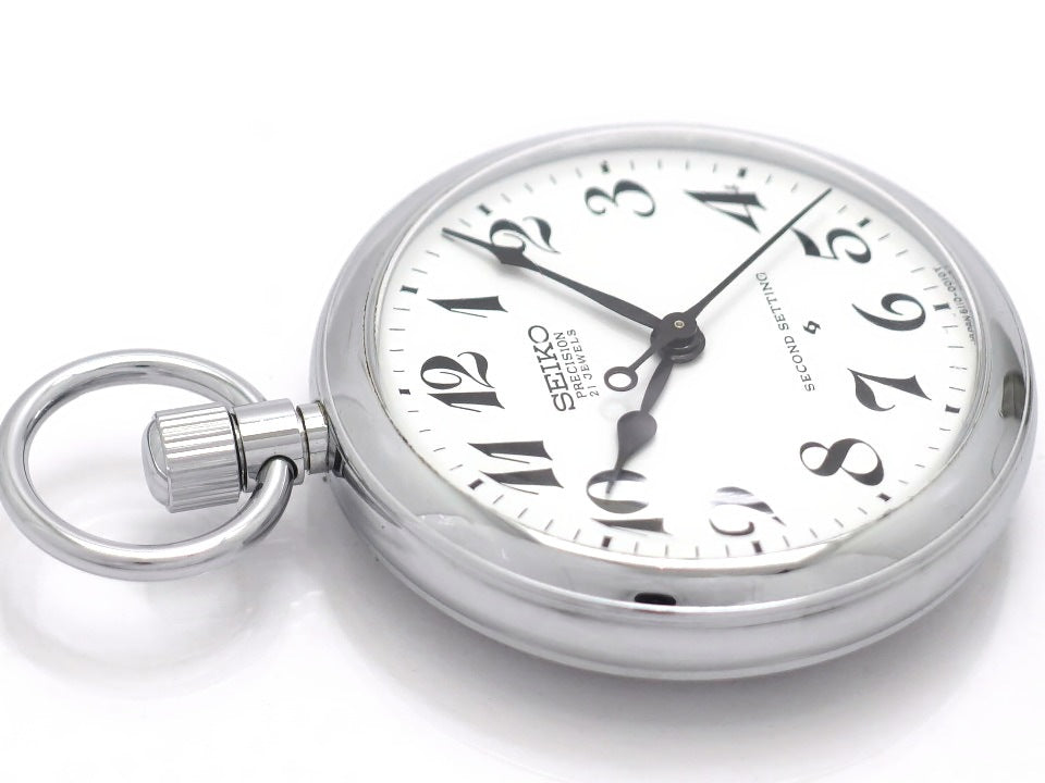 セイコー プレシジョン 懐中時計 6110-0010 Cal.6110A 21石 手巻 OH済 昭和51年/1976年製 Seiko