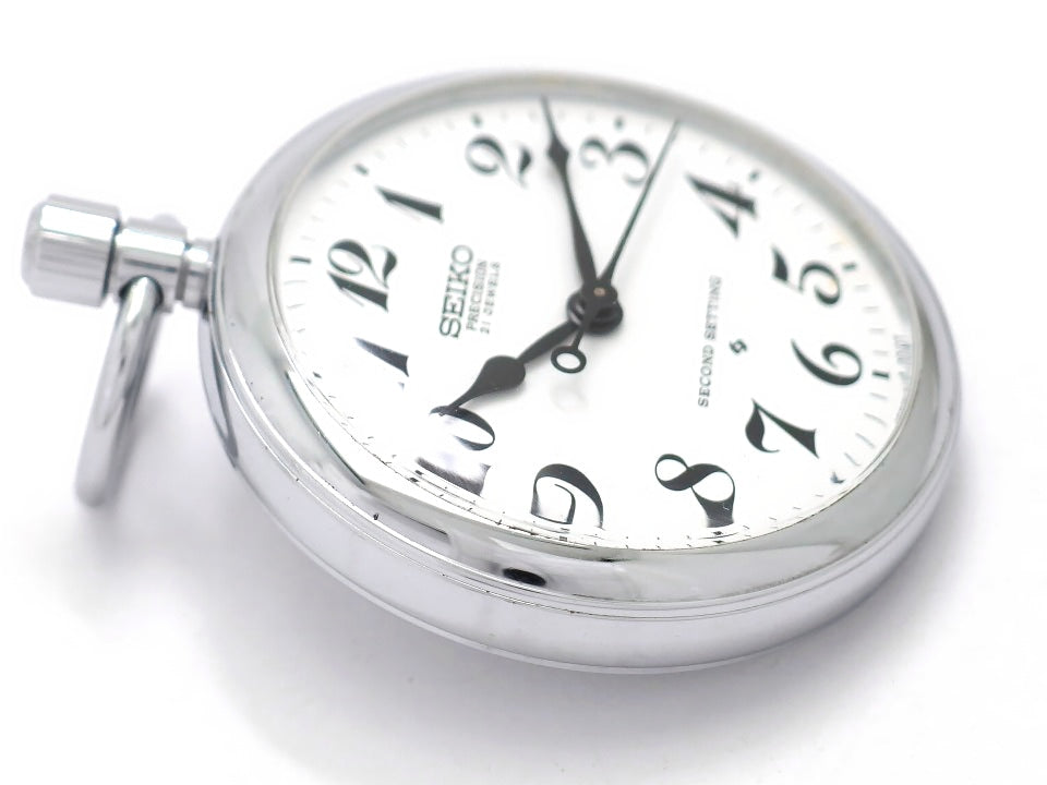 セイコー プレシジョン 懐中時計 6110-0010 Cal.6110A 21石 手巻 OH済 昭和48年/1973年製 Seiko