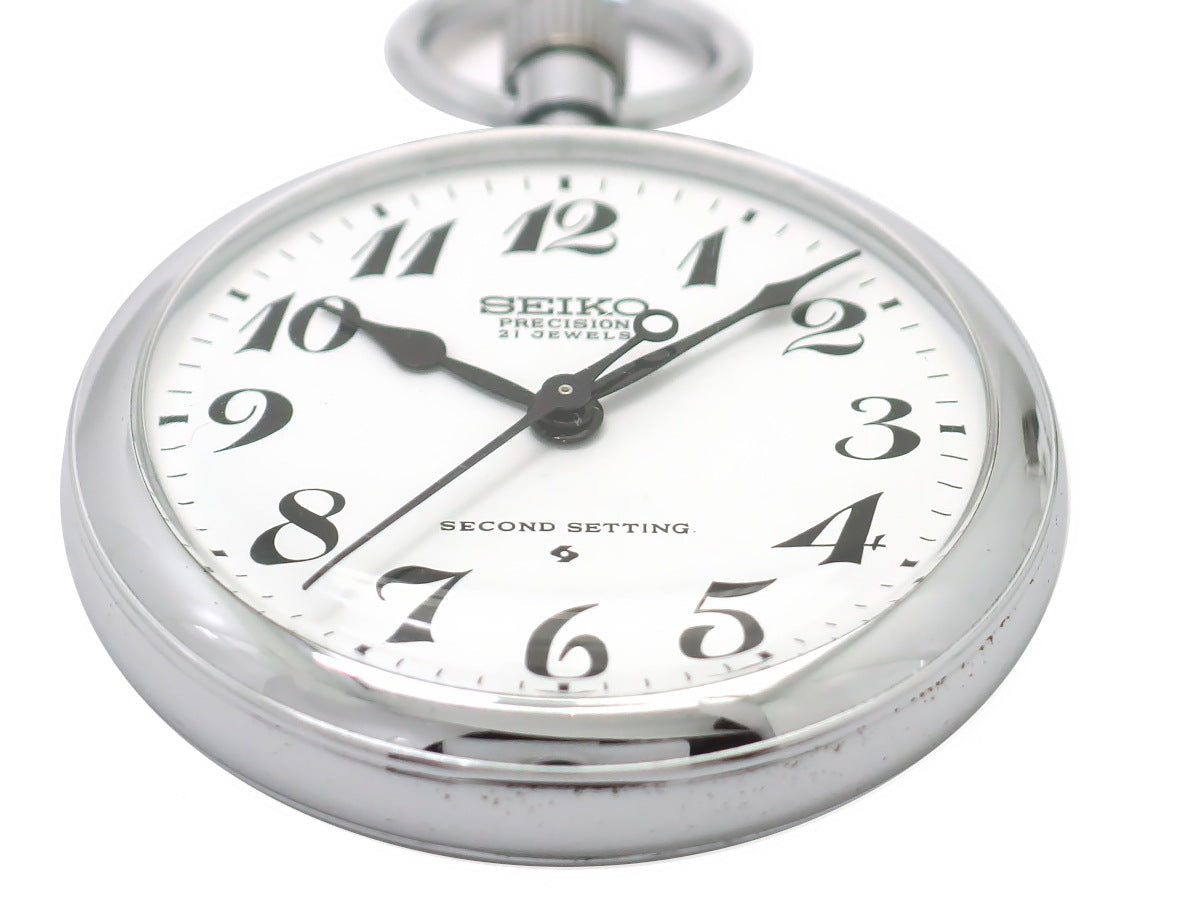 セイコー プレシジョン 懐中時計 6110-0010 Cal.6110A 21石 手巻 OH済 昭和47年/1972年製 Seiko