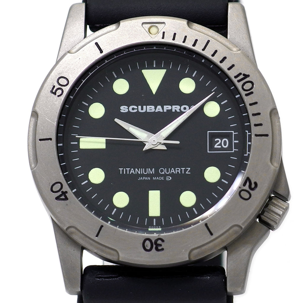 スキューバプロ N0876 39mm チタニウムケース 日本製 クオーツ USED SCUBAPRO