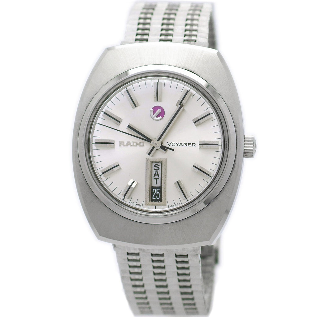 ラドー ボイジャー デイデイト Ref.11814 純正NSA7列ブレスレット Cal.AS1876 自動巻 OH済 1970年代 Rado