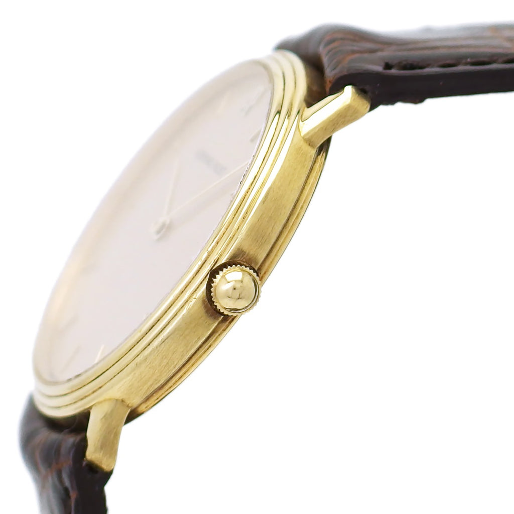 オーデマピゲ 18金無垢 ラウンドケース 31mm 純正金尾錠 Cal.2612 クオーツ メンズ USED Audemars Piguet