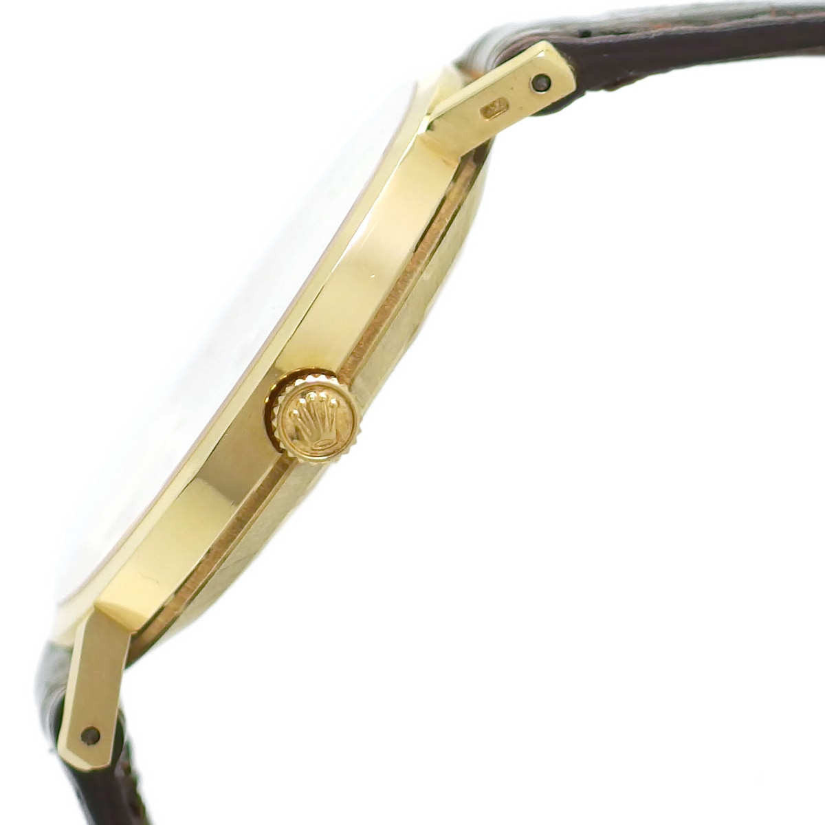 Rolex Cellini Men's Ref. 4112, 18K Solid Gold, Original Buckle, Cal. 1601, 19 Jewels, Manual Wind, Serviced, Made in 1981