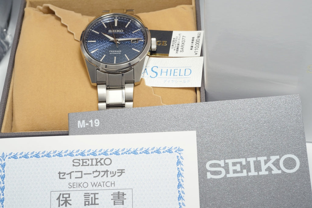 セイコー プレサージュ SARX077 6R35-00V0 文字盤藍鉄（あいてつ）色 自動巻 2021年製 USED Seiko