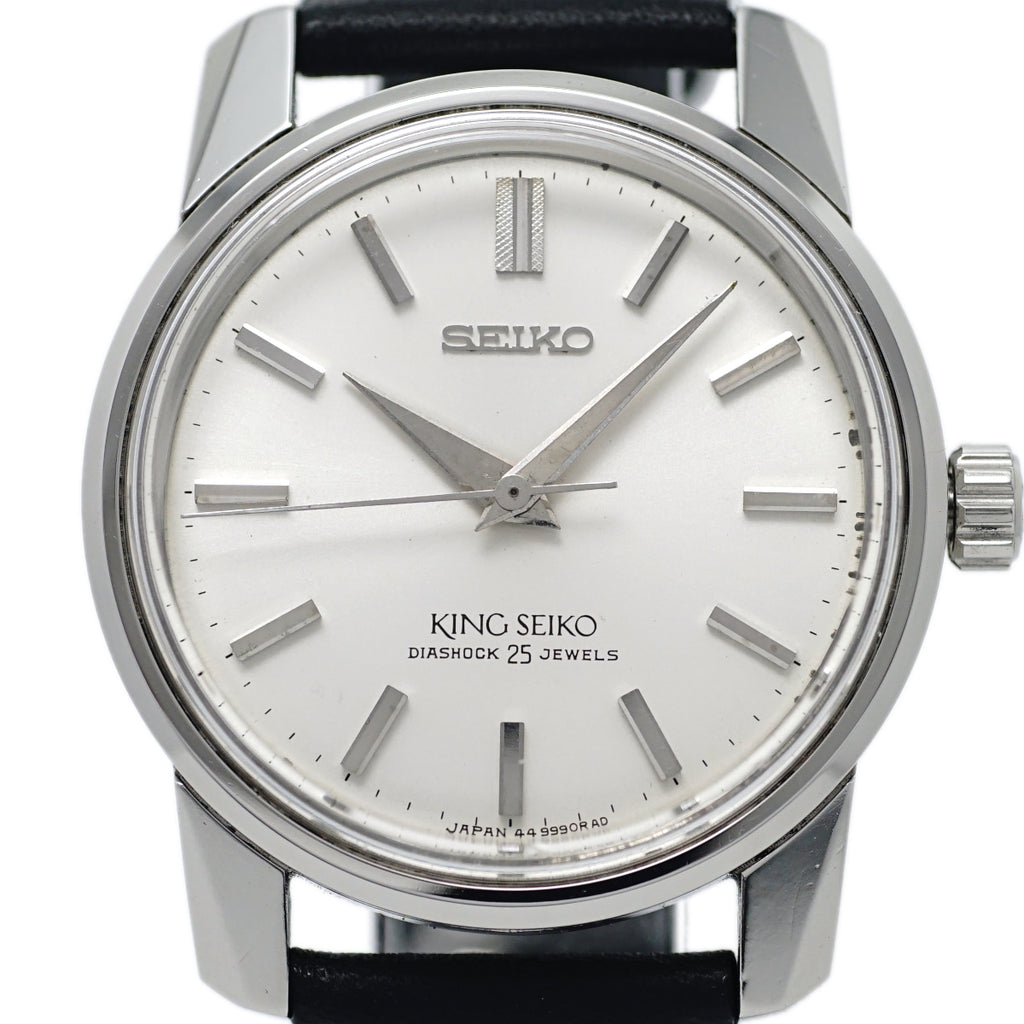 キングセイコー セカンドモデル 初期型 44-9990 盾メダリオン 純正リューズ 手巻 OH済 昭和40年/1965年製 Seiko