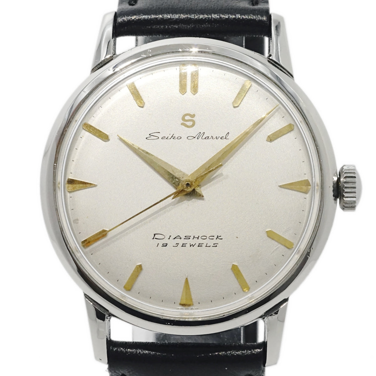 セイコー マーベル 14041 スクリューバック Sマーク 赤機械 19石 手巻 OH済 推定1957年頃 Seiko