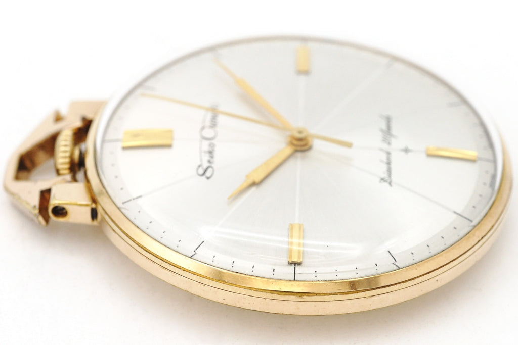 セイコー クラウン 懐中時計 Ref.17001 金メッキケース Cal.560 21石 手巻 OH済 昭和37年/1962年製 Seiko
