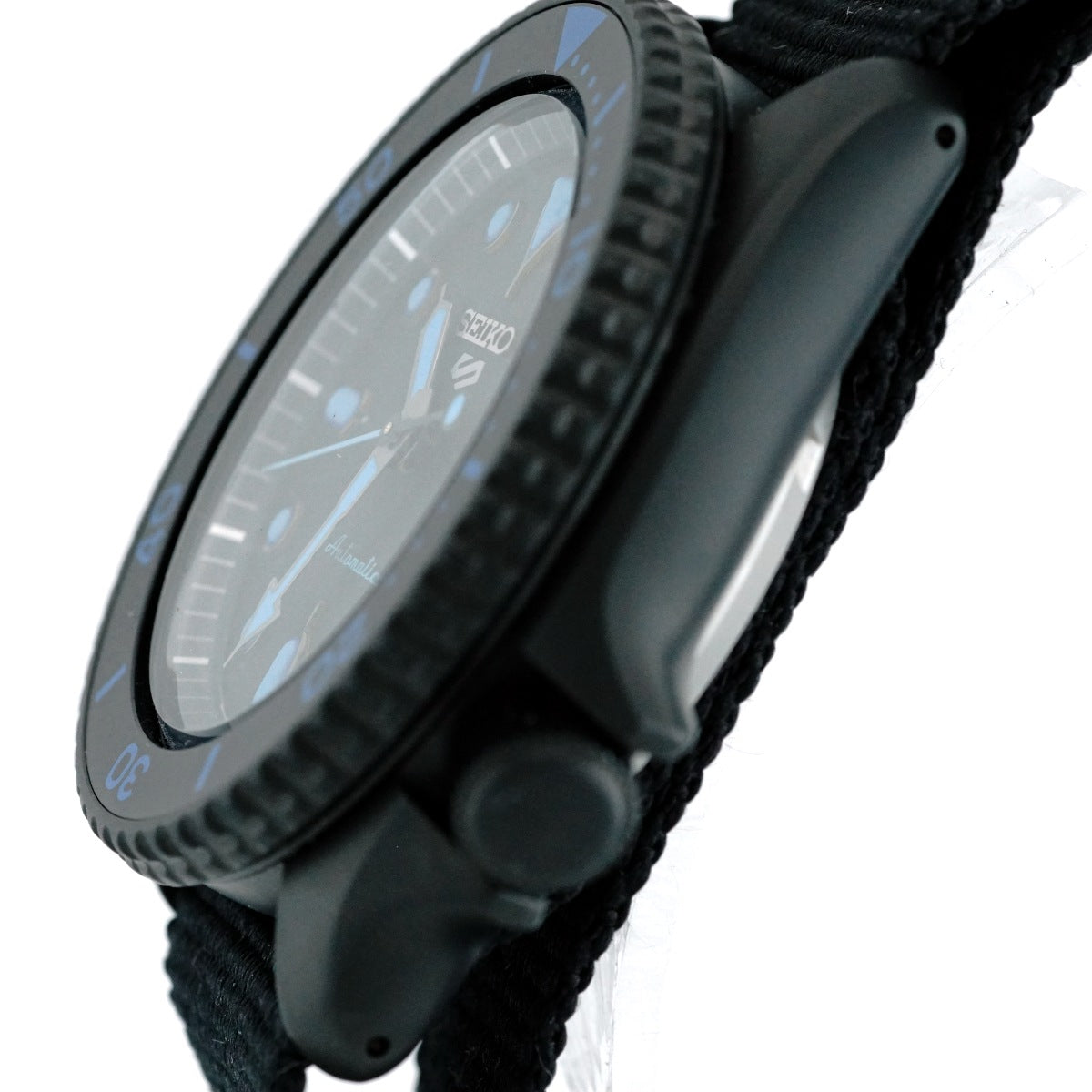 セイコー ５スポーツ オートマチック SRPD81 ブラック×ブルー 逆輸入 4R36-07G0 自動巻 USED Seiko